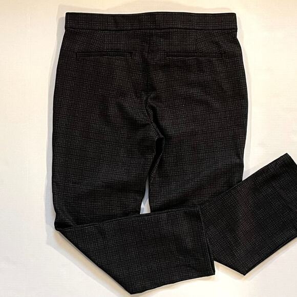 Gloria Vanderbilt Stretch Black Plaid Pull On Straight Leg Mid-High Rise Pants - Picture 13 of 15